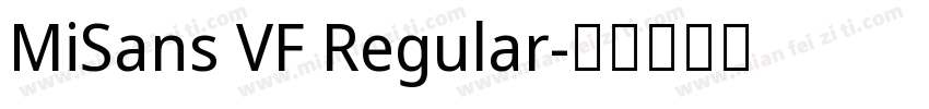 MiSans VF Regular字体转换